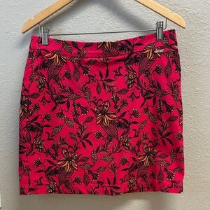 Rafaella Women’s Floral Print Coral and Black Skort